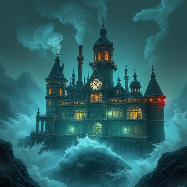 Paradox Drifters frame 5 — a clockwork boss whose pattern only resolves across two passes.
